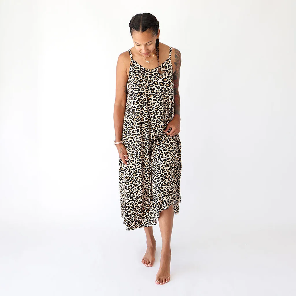 Lana Leopard Tan Women's Sleeveless Maxi Dress