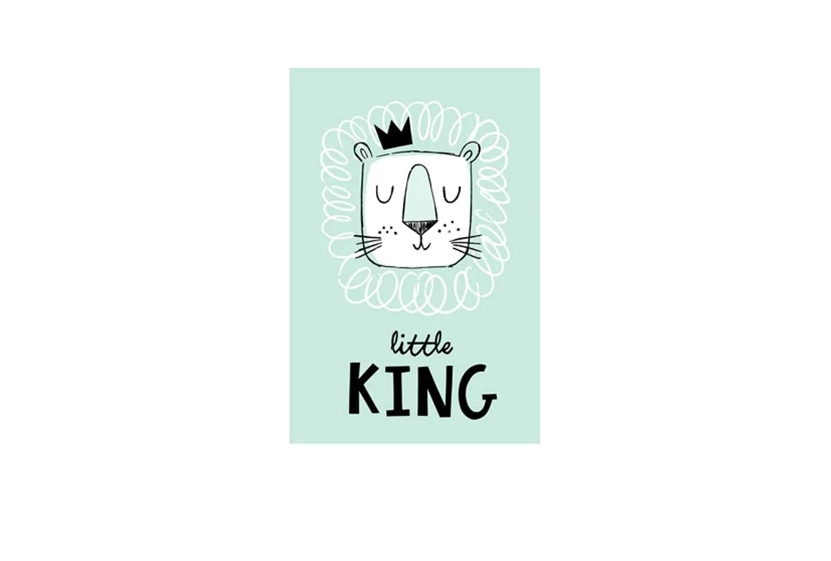 Little King | Scandinavian Kid's Wall Art Print