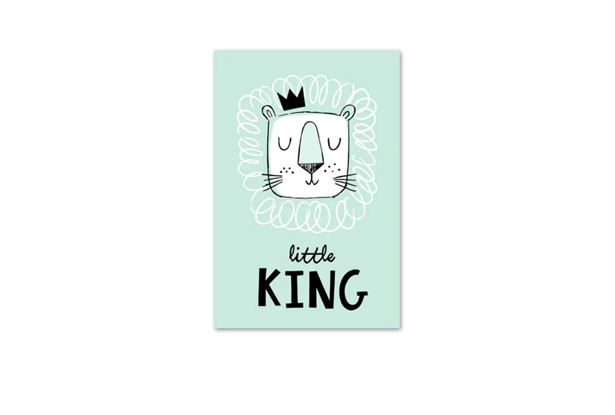 Little King | Scandinavian Kid's Wall Art Print