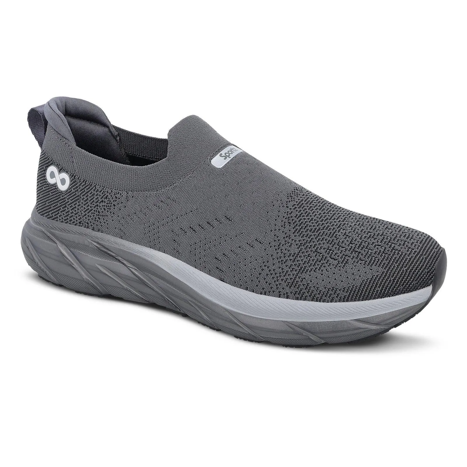 LOBER Men's Slip-on Walking Shoe - Dark Grey