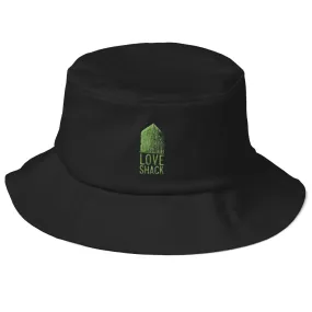 Love Shack Libations - Green Embroidered - Old School Bucket Hat - Flexfit 5003