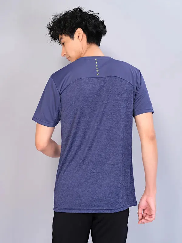 Men Crew Neck Slim Fit Melange T-shirt with DOUBLE COOL