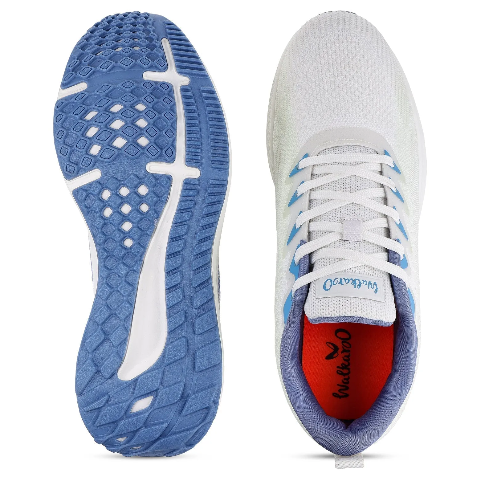 Men's Lace-up Sports Shoe - WS9114 White Blue