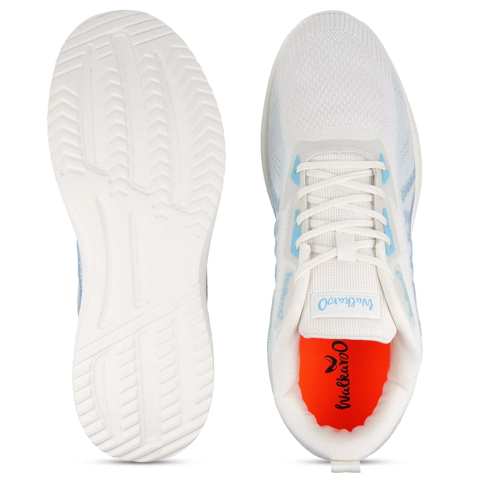 Men's Lace-up Walking Shoe - WS9105 White Blue