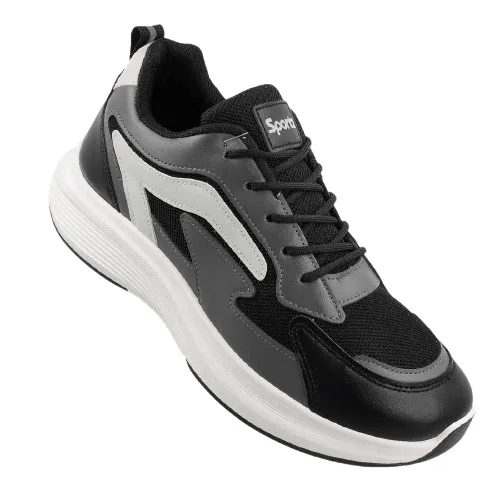 Men's Lace-up Walking Shoe - WS9129 Black Grey