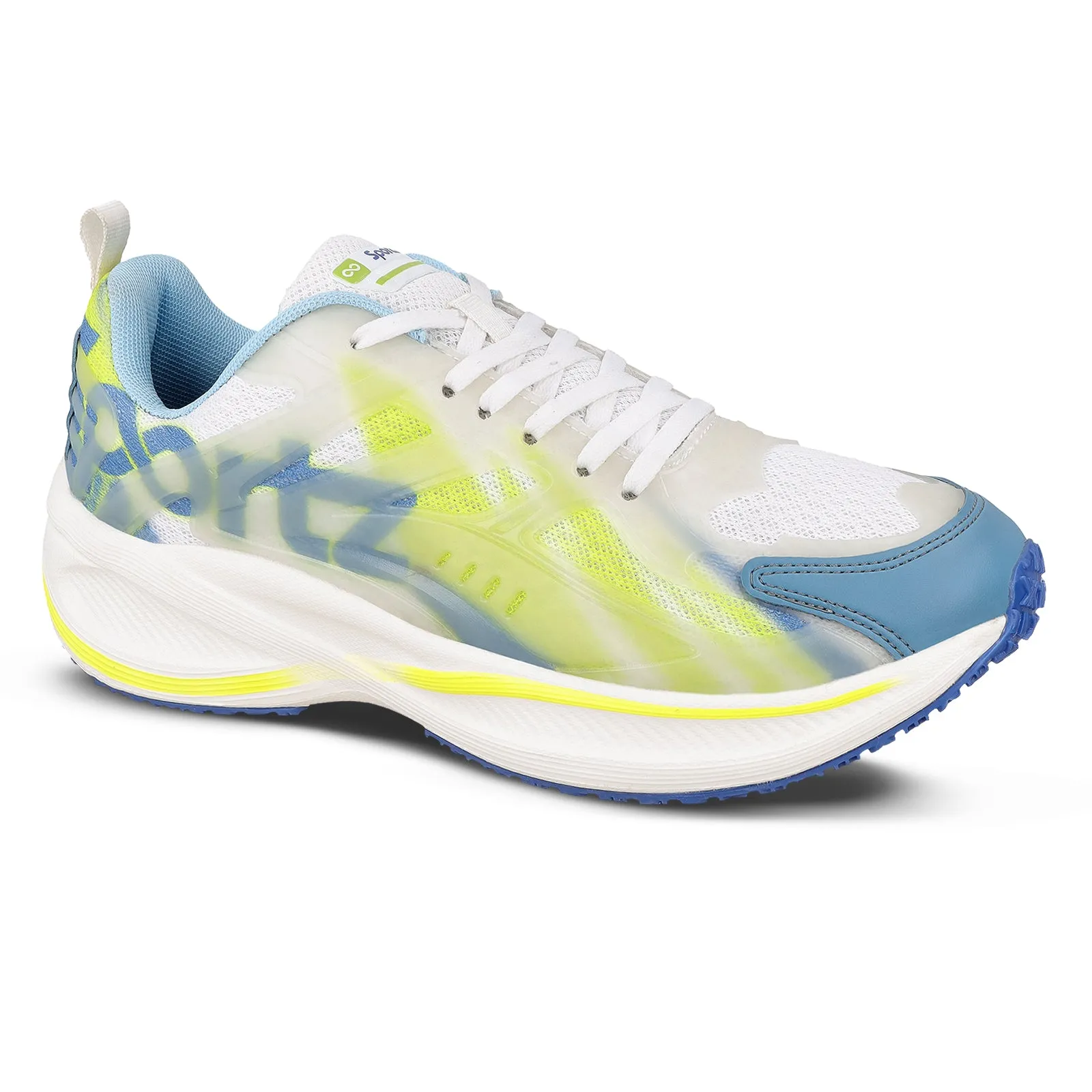 Men's Night Glow Sports Shoe - White Green