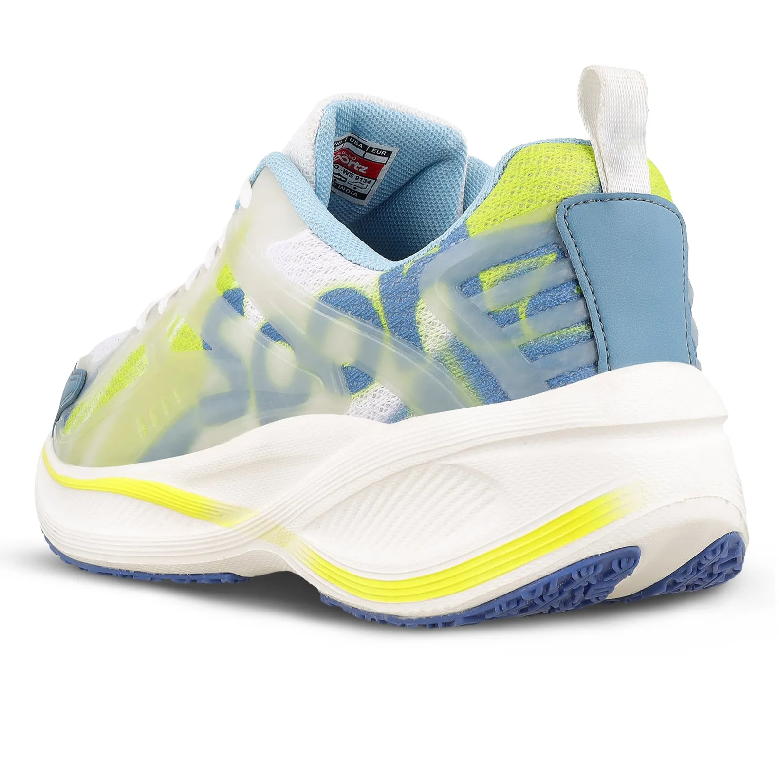 Men's Night Glow Sports Shoe - White Green