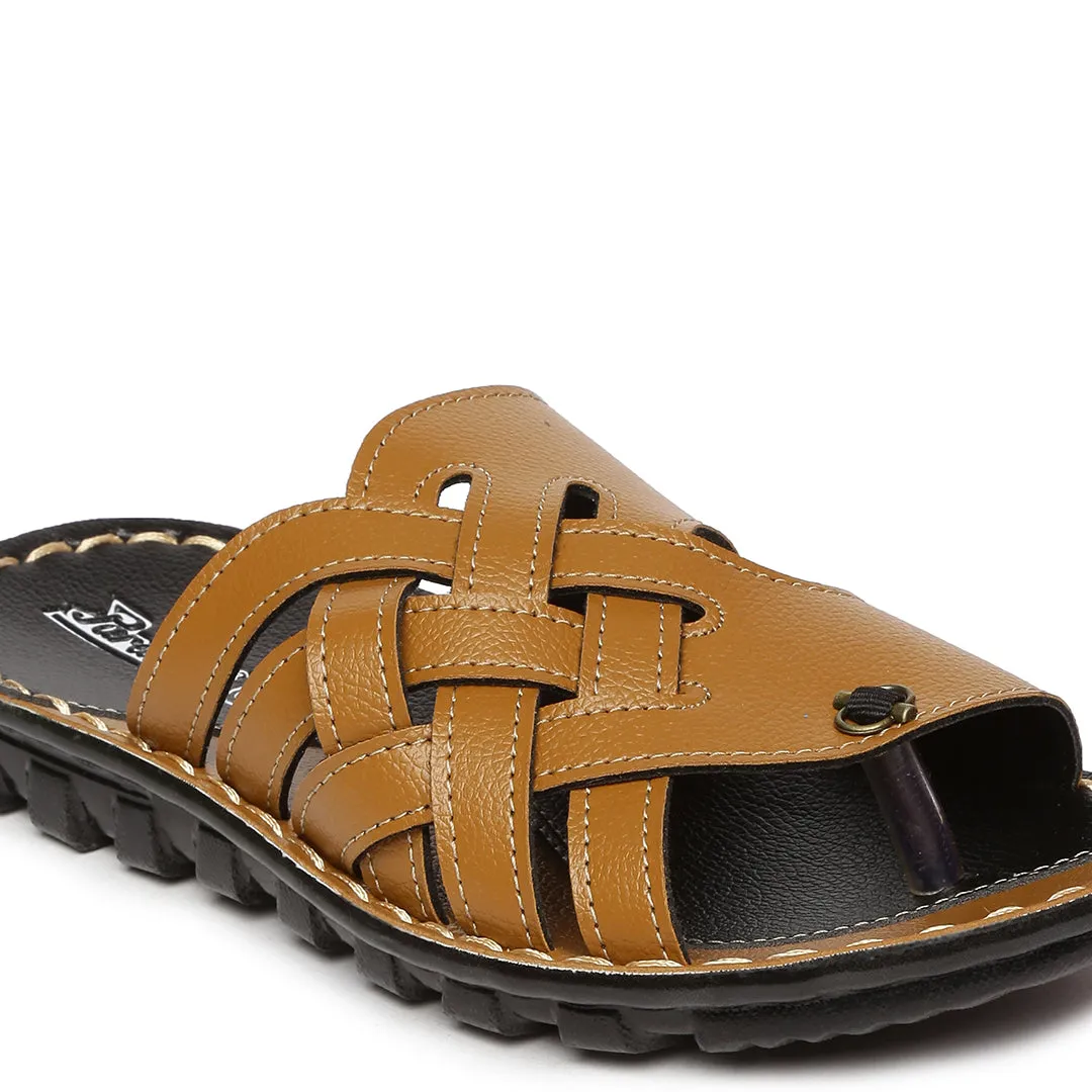 Men's Tan Vertex Flip-Flops