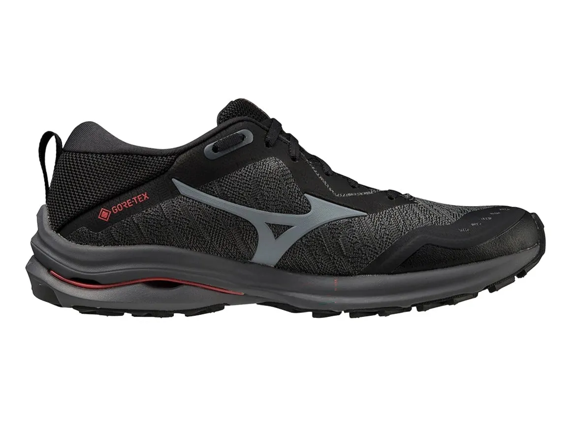 Mizuno Wave Rider GTX (2E Width) - Black/Grey/Red (Mens)