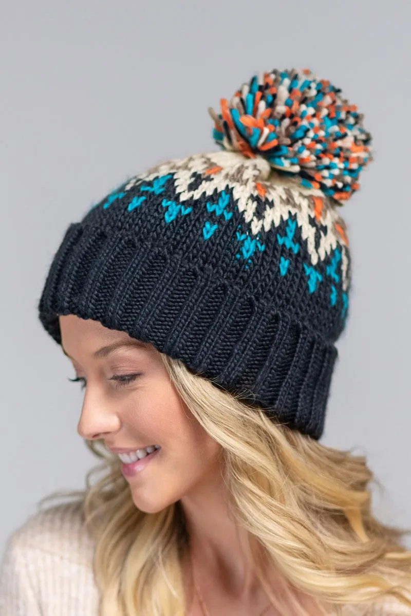 MULTICOLOR POMPON BEANIE