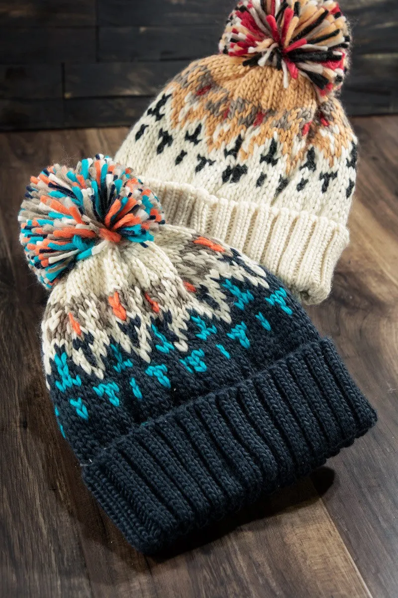 MULTICOLOR POMPON BEANIE