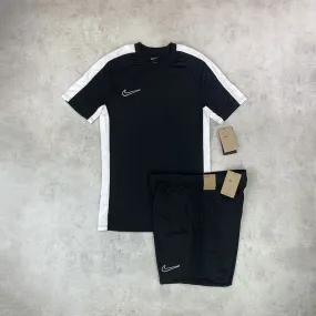 Nike Academy Drill T-shirt/ Shorts Set Black/ White