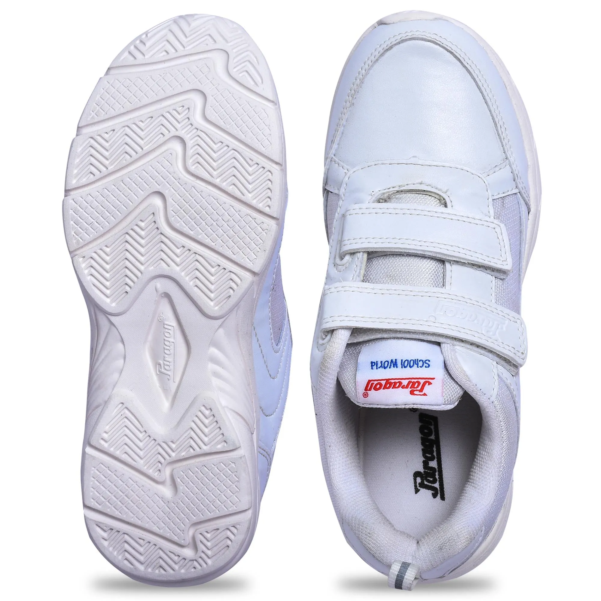 Paragon FBK0774K Kids Boys Girls School Shoes Comfortable Cushioned Soles | Durable | Daily & Occasion wear White