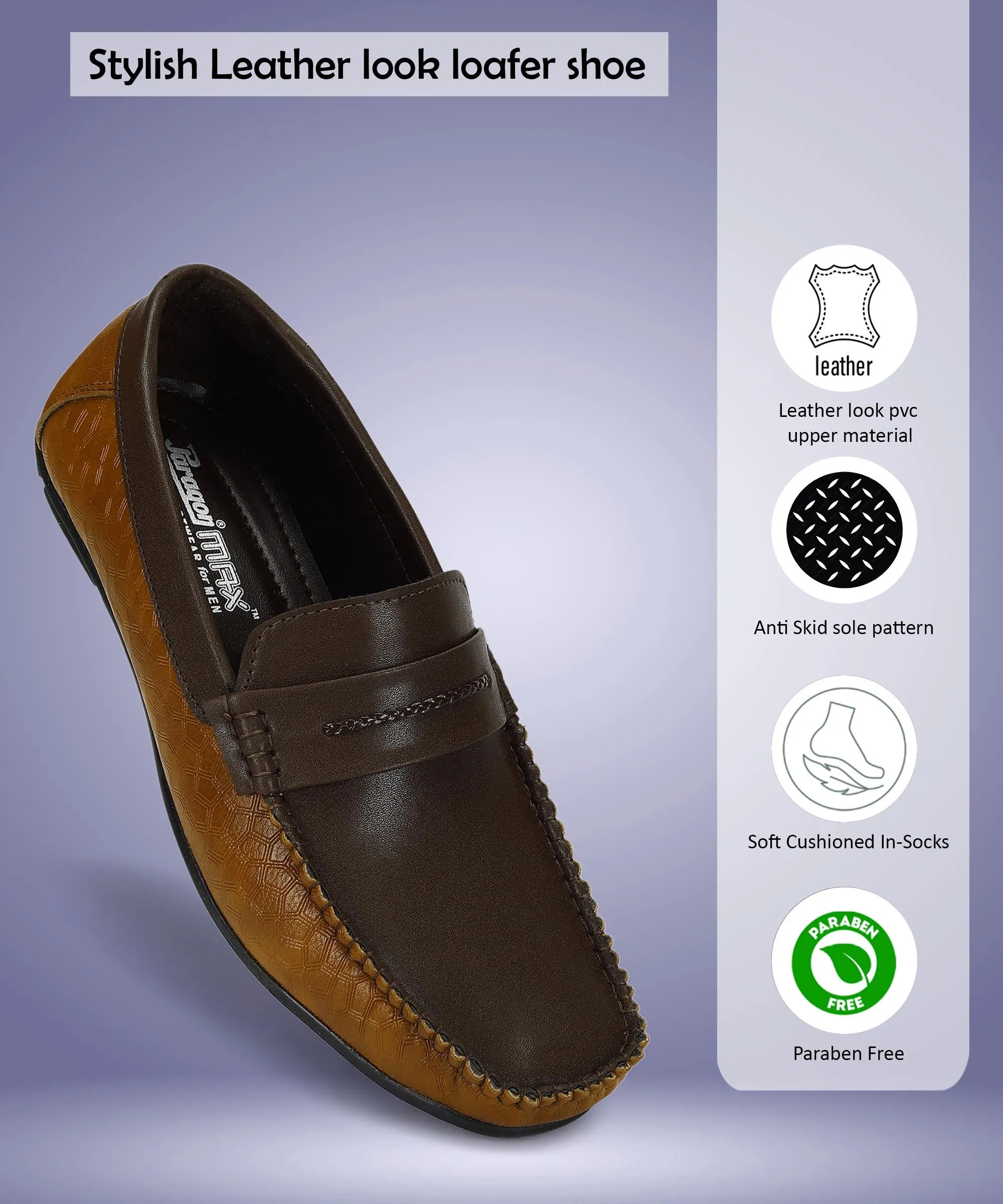 Paragon K11237G Men Loafers | Stylish Walking Outdoor Shoes | Daily & Occasion Wear | Smart & Trendy | Comfortable Cushioned Soles