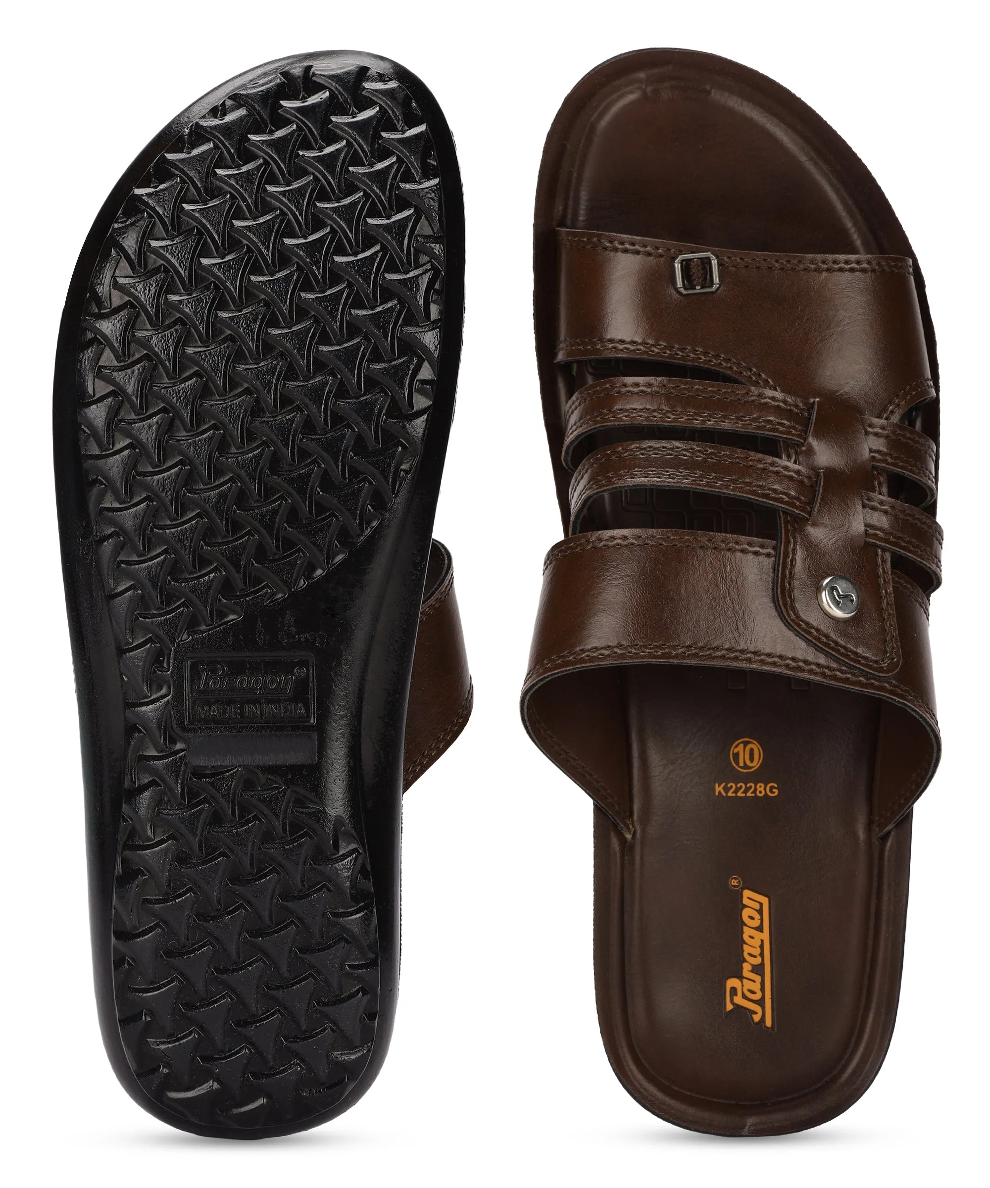 Paragon PUK2228G Men Stylish Sandals | Comfortable Sandals for Daily Outdoor Use | Casual Formal Sandals with Cushioned Soles