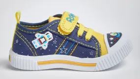 Podlers Space Canvas Shoe (Sonar) Navy/Yellow