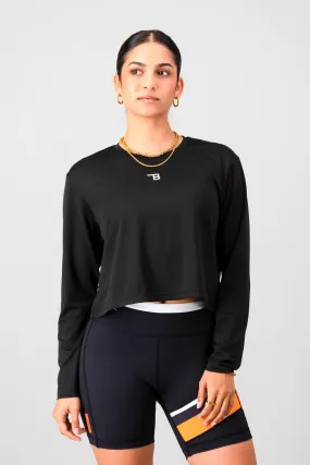 Relay Relaxed Long Sleeve - Black