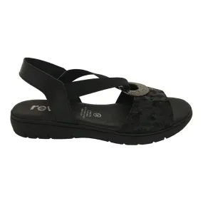 Revas Premium Kaya Black Sandal - Comfortable and Stylish