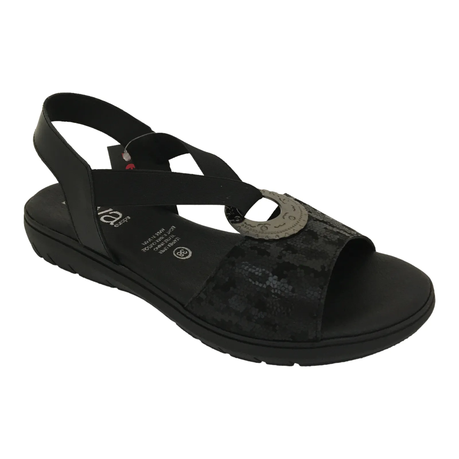 Revas Premium Kaya Black Sandal - Comfortable and Stylish