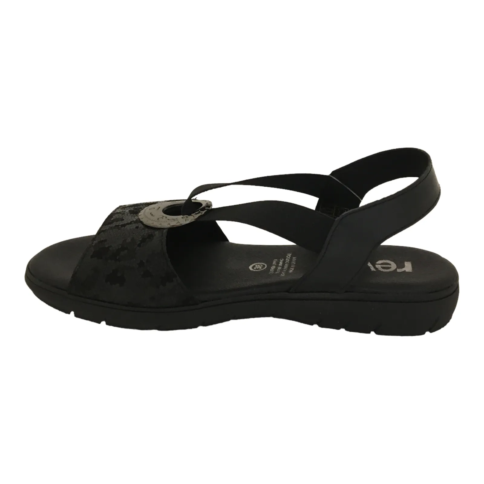 Revas Premium Kaya Black Sandal - Comfortable and Stylish