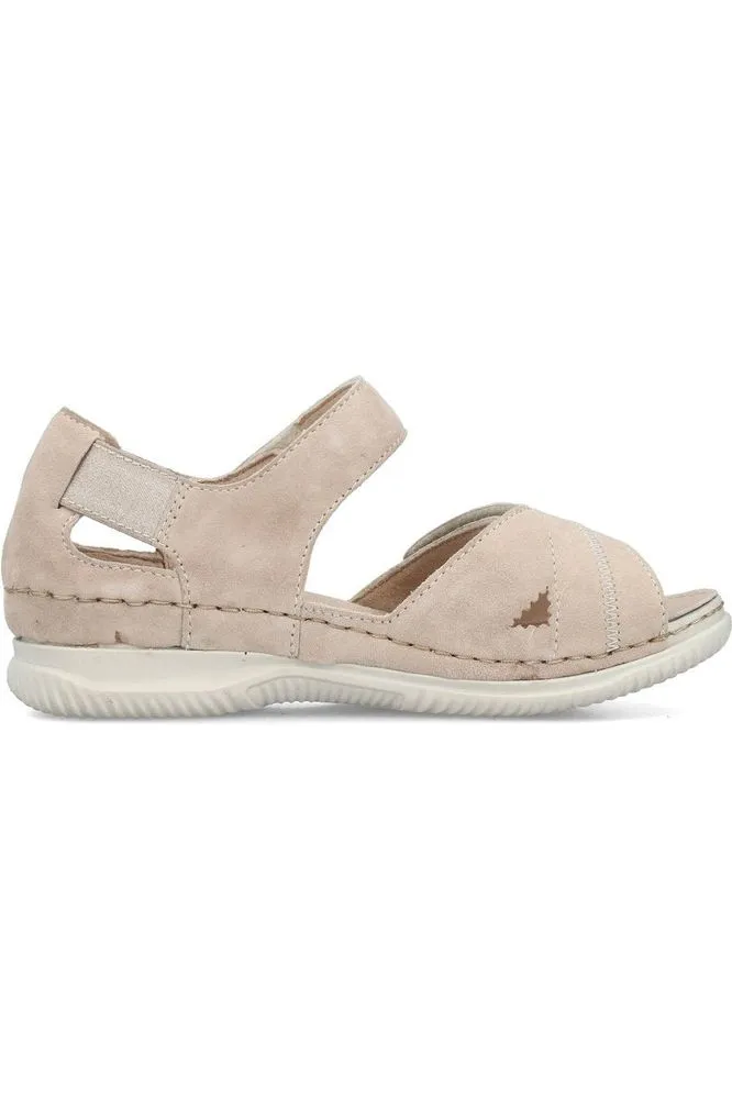 Rieker Ladies sandal V7474-60 Wide fitting in Beige