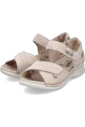 Rieker Ladies sandal V7474-60 Wide fitting in Beige