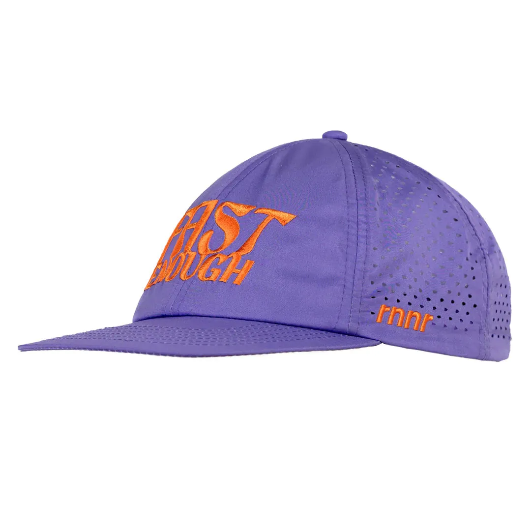 rnnr Crew Hat- Fast Enough (Purple/Orange)