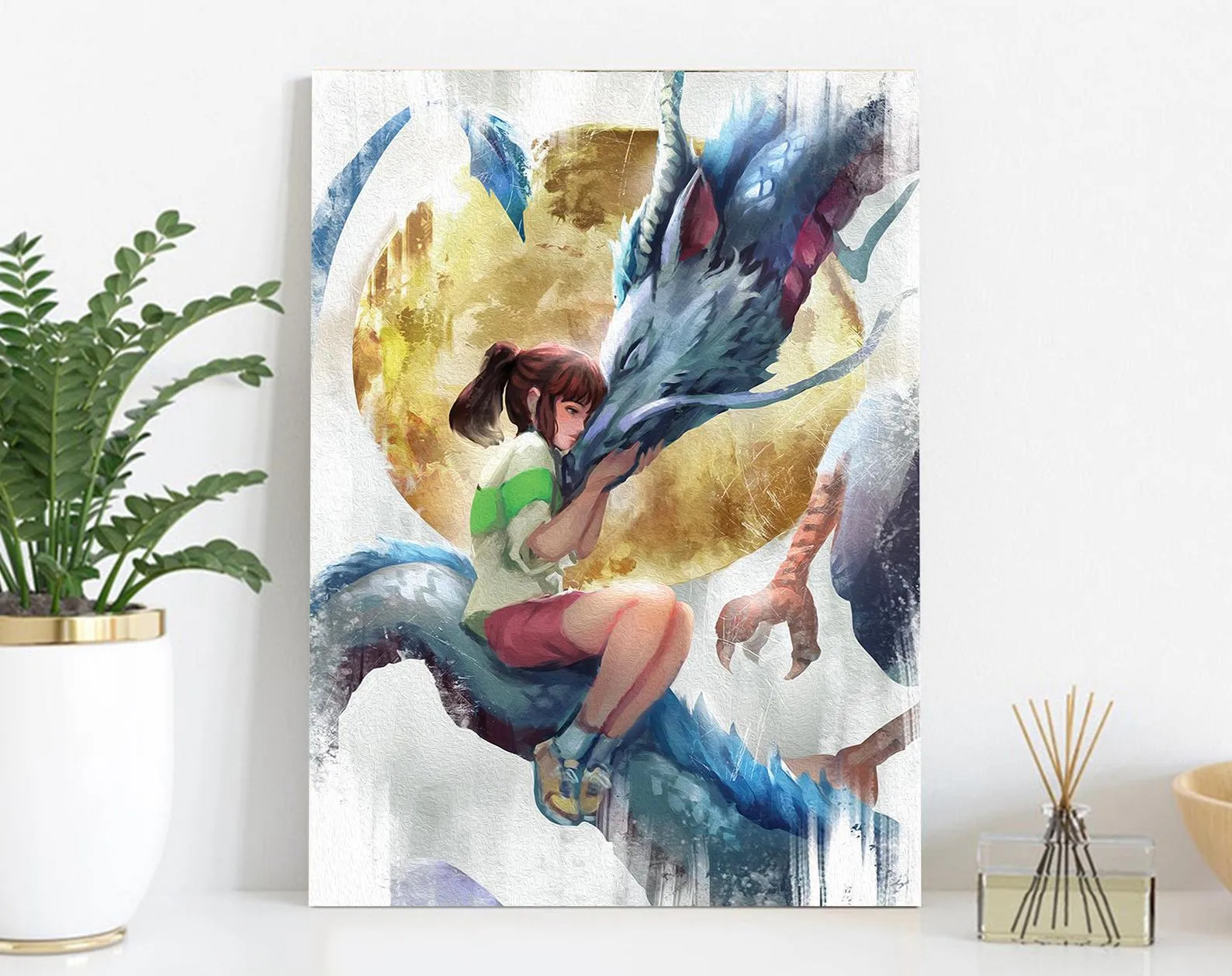 Spirited Away Canvas, Studio Ghibli Poster, Music Poster, Wall Art, Gift Poster, Home Decor, Canvas Print, Gift for him, Gift for her