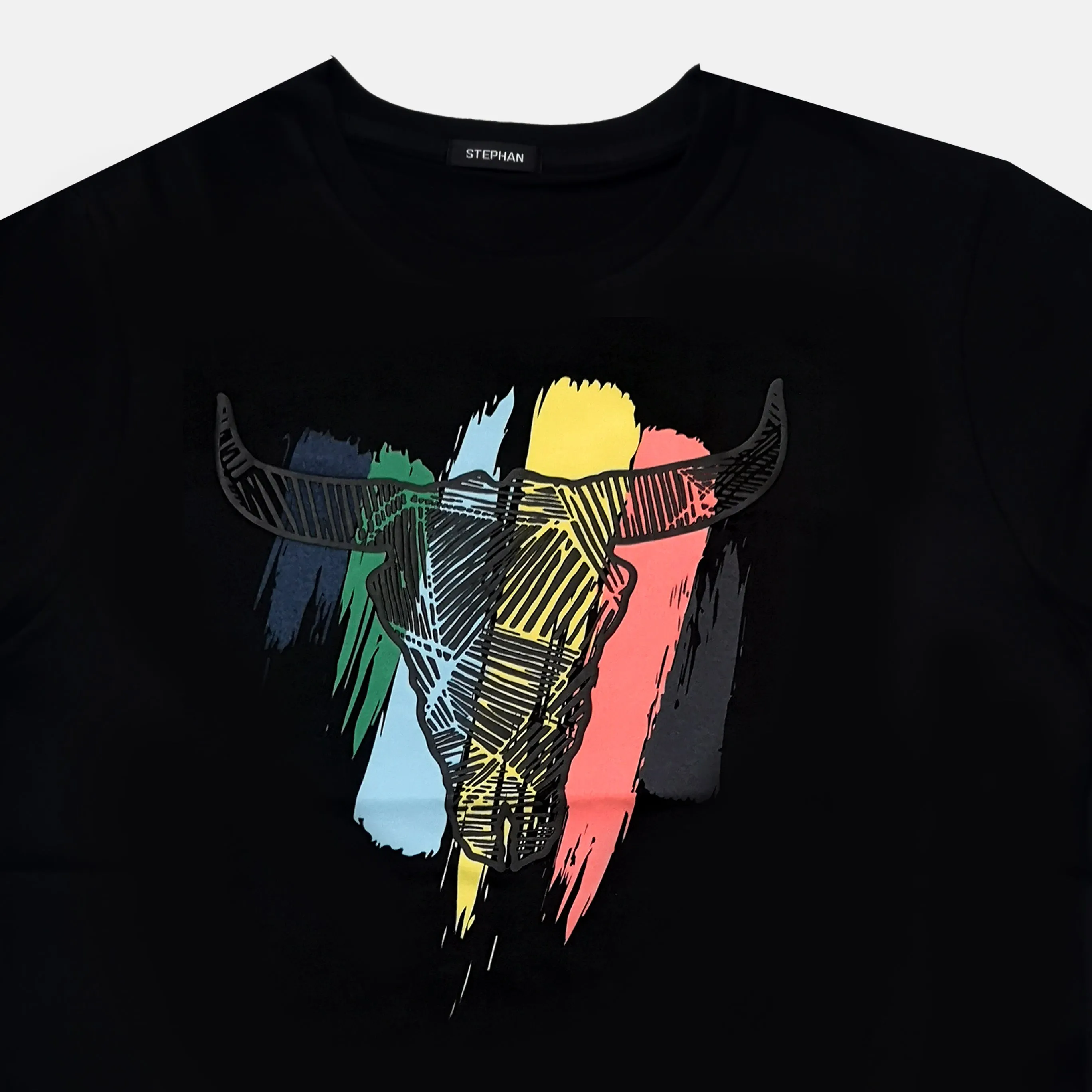 Stephan Kings  Nkuni Zulu Paint Black T shirt