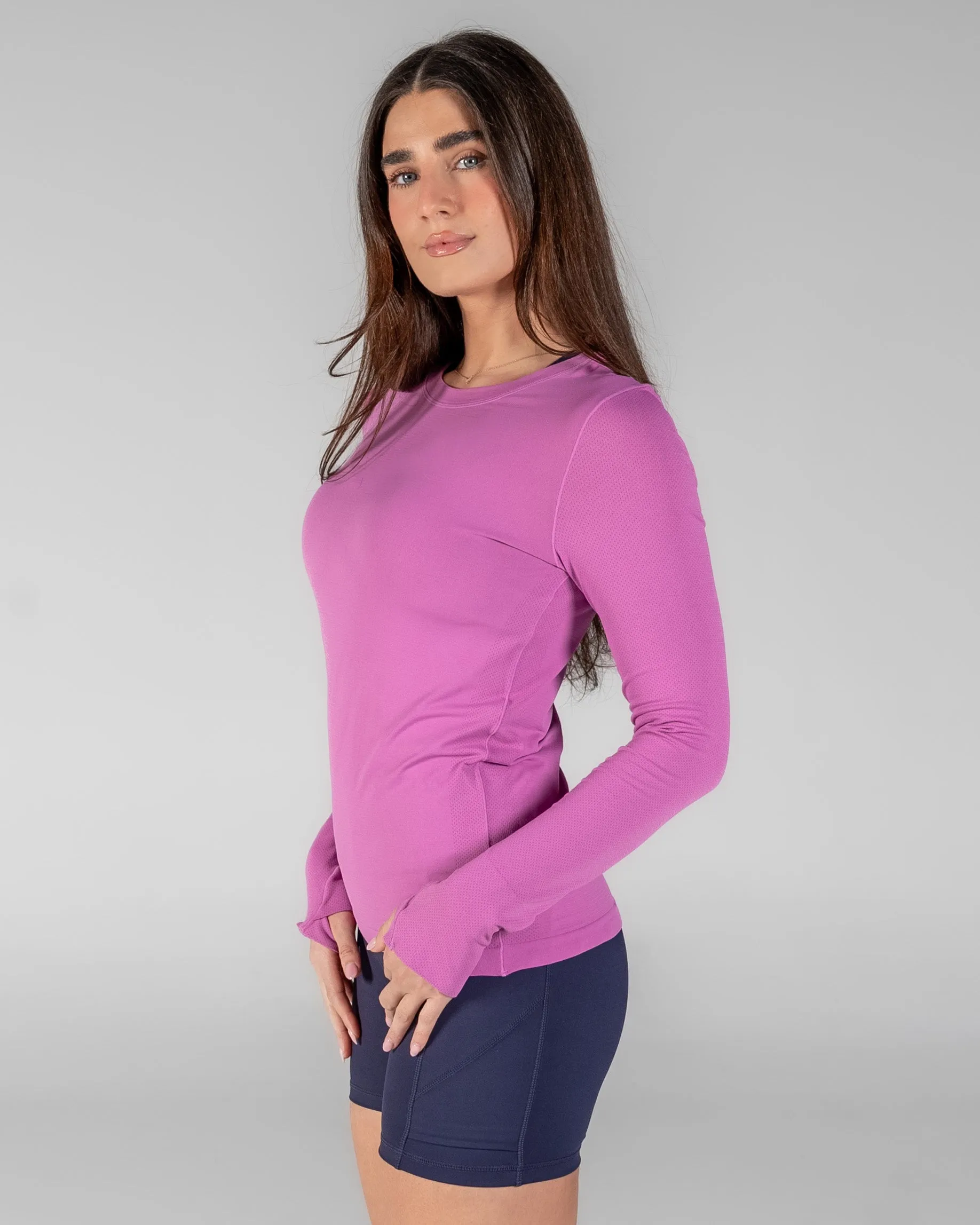 Tempo Long Sleeve - Fuchsia