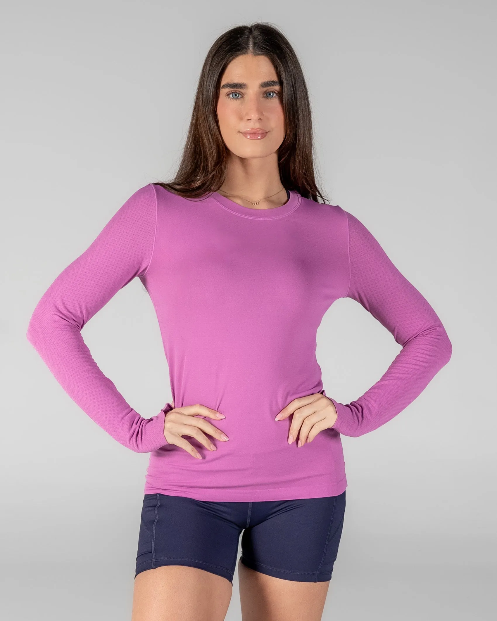 Tempo Long Sleeve - Fuchsia