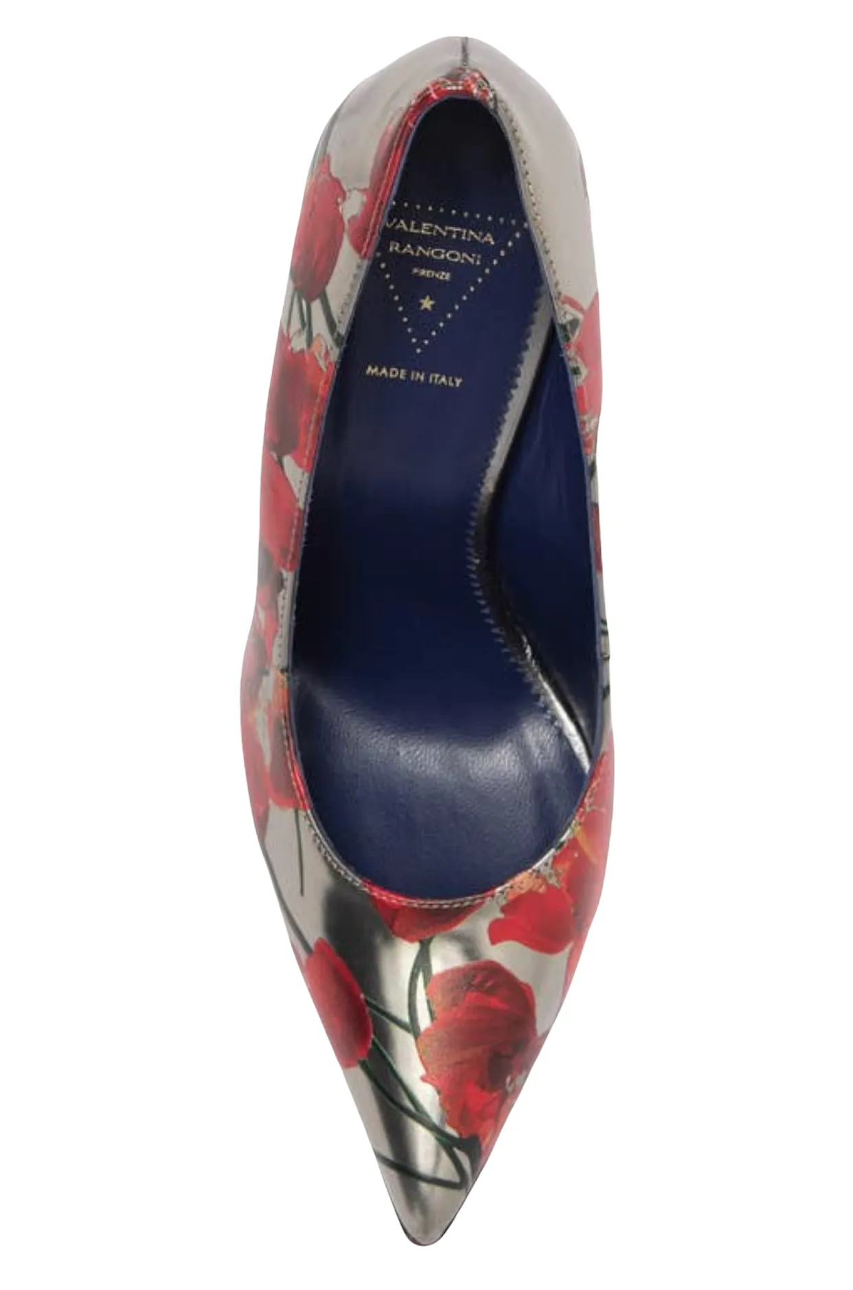 Valentina Rangoni Romantico Printed Stiletto Pump. Aluminio Tulipani. Size 7.5