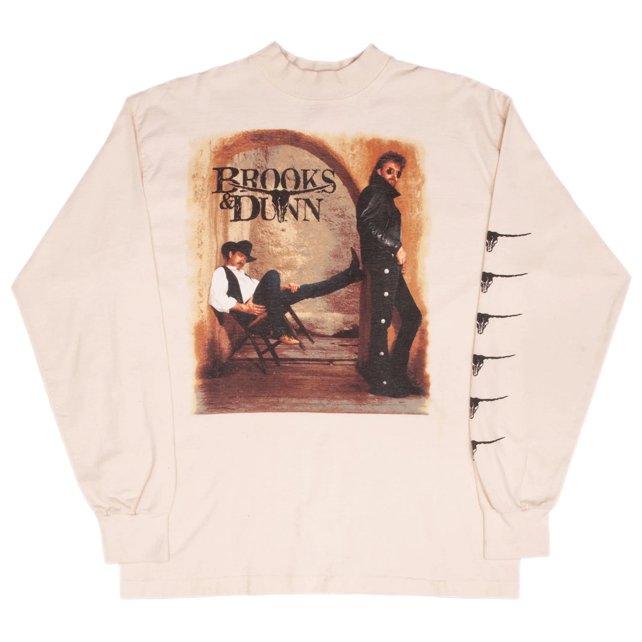 VINTAGE BROOKS & DUNN WAITING ON SUNDOWN 1990S LONG SLEEVE TEE SHIRT LARGE