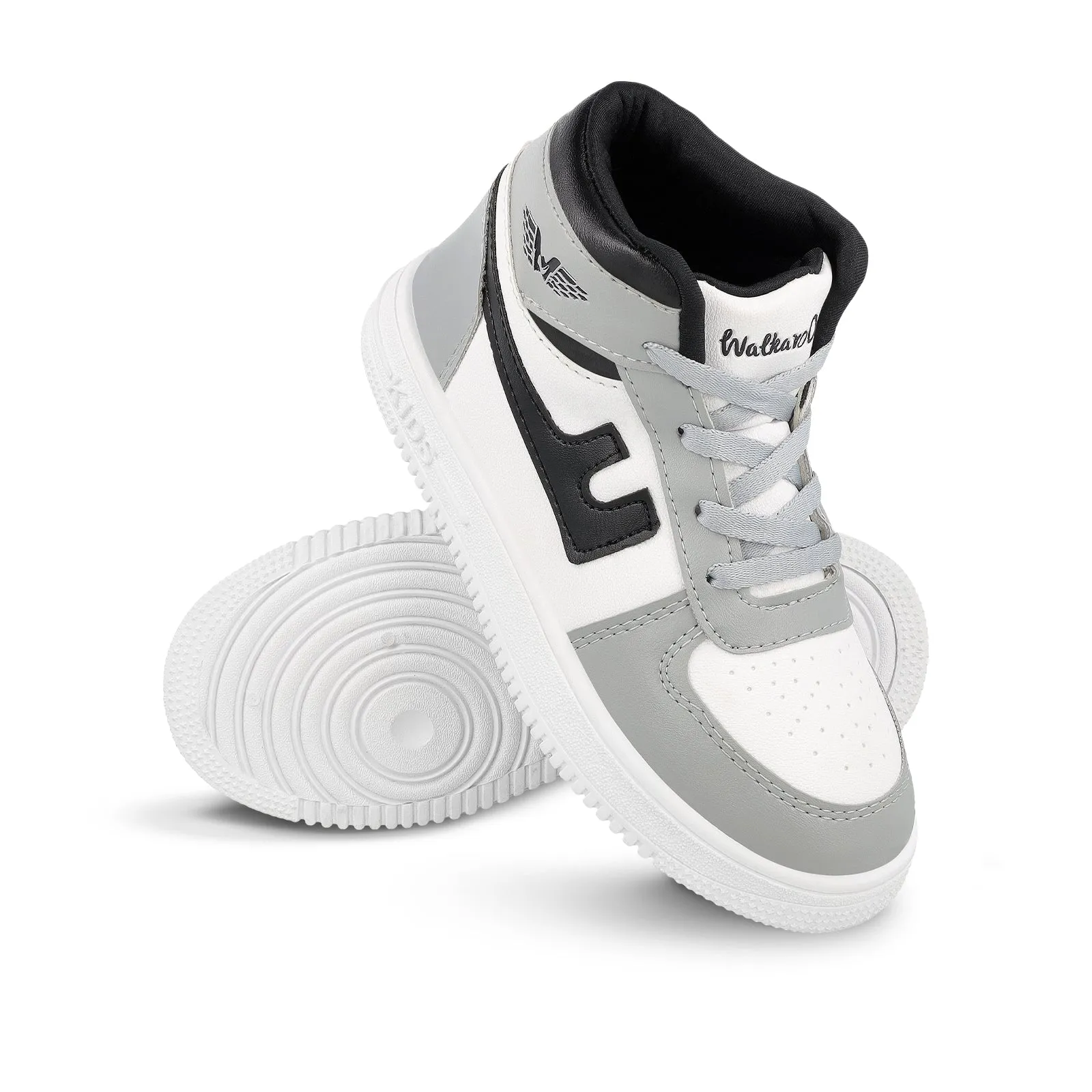 Walkaroo Boys Shoes - WK380 White Grey