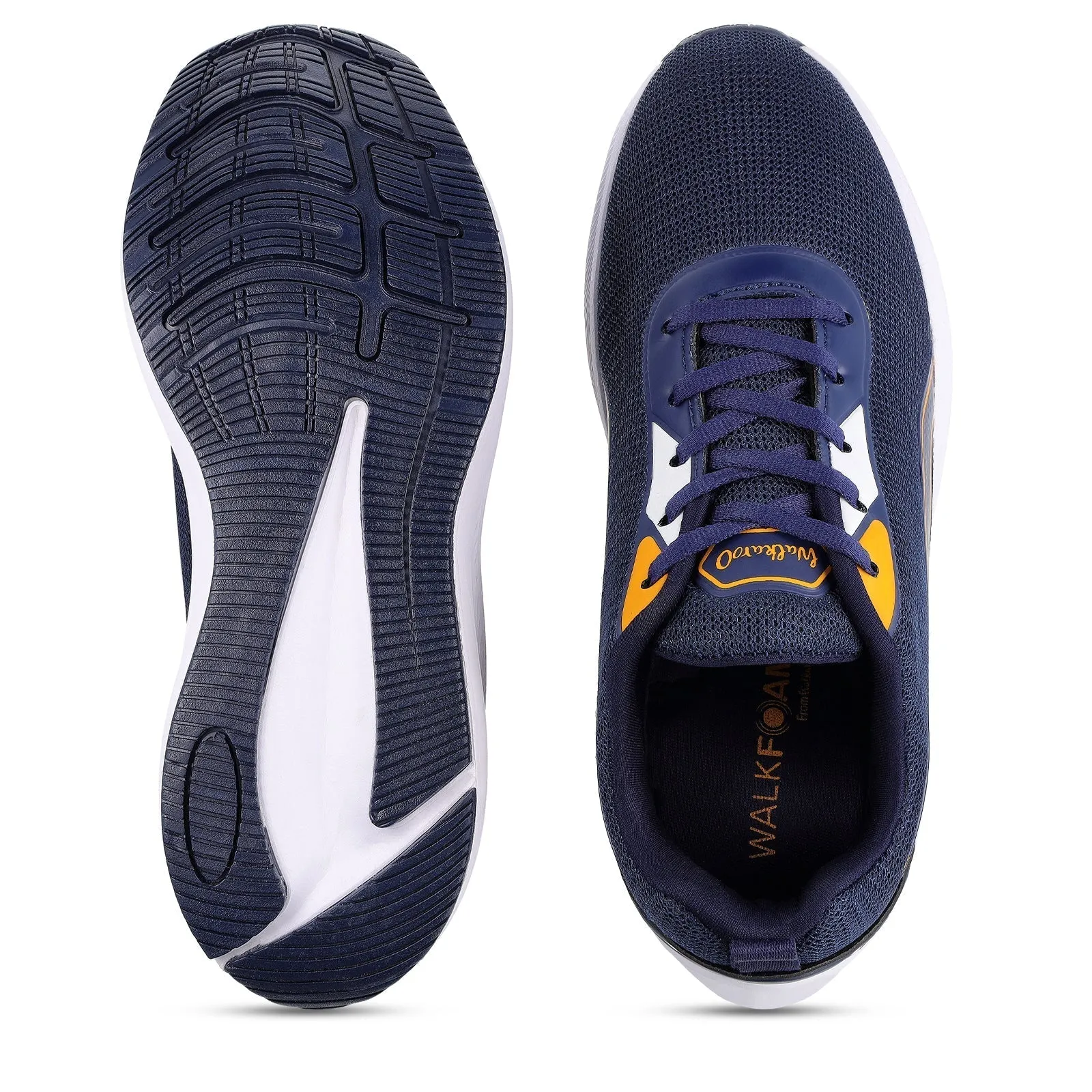 Walkaroo Men Sports Shoe - WS9073 Navy Blue Yellow