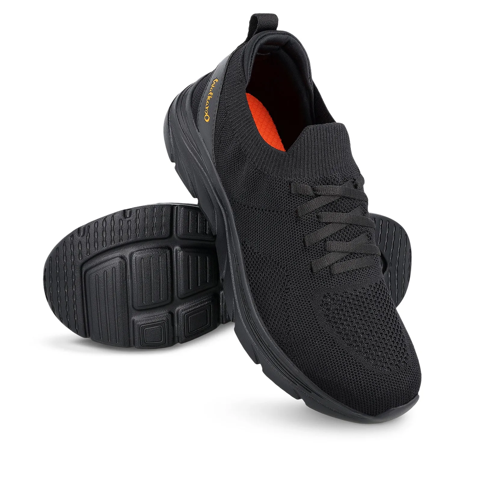 Walkaroo Men Sports Shoe - WS9565 Black Black