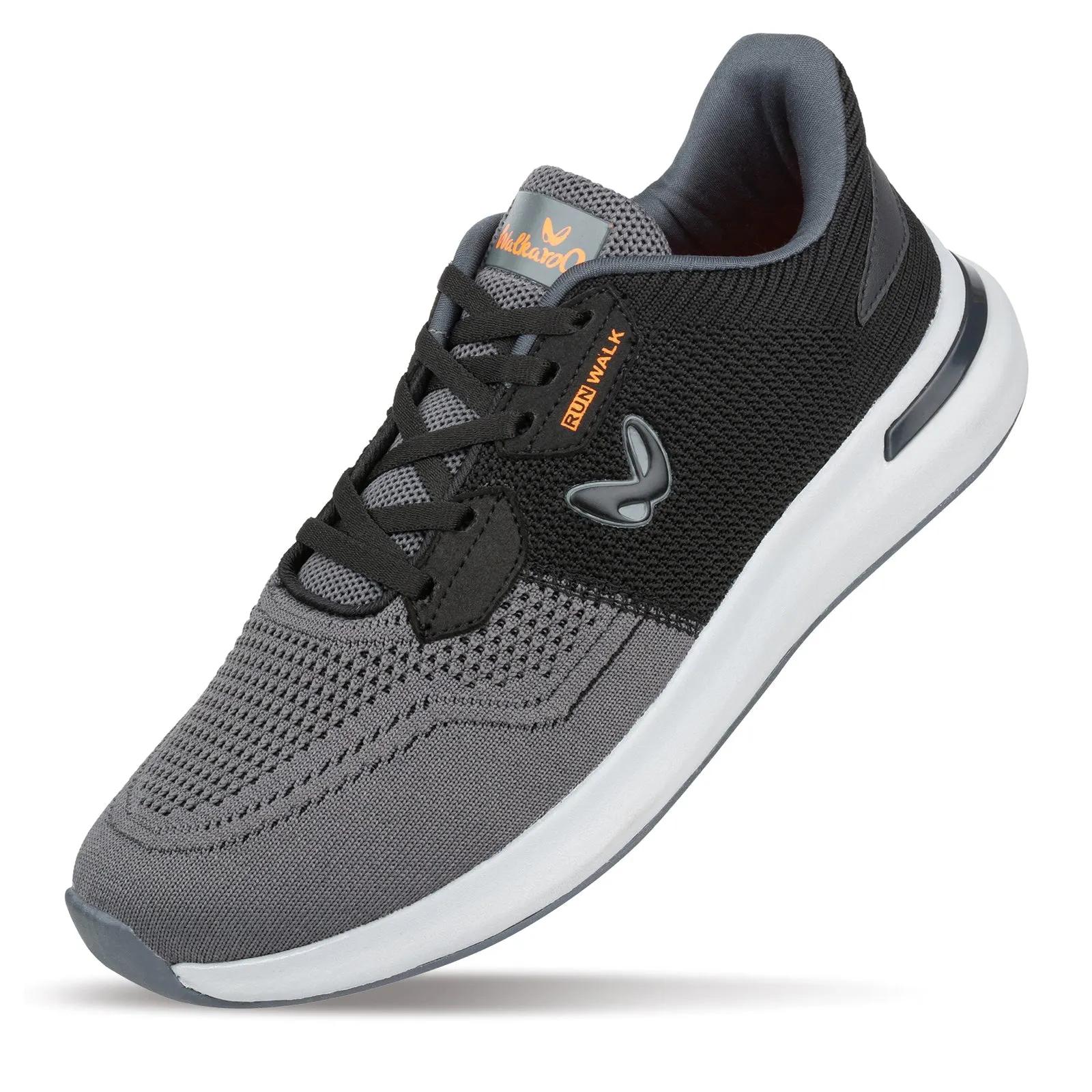 Walkaroo Men Walking Shoes - WS9085 Black Grey