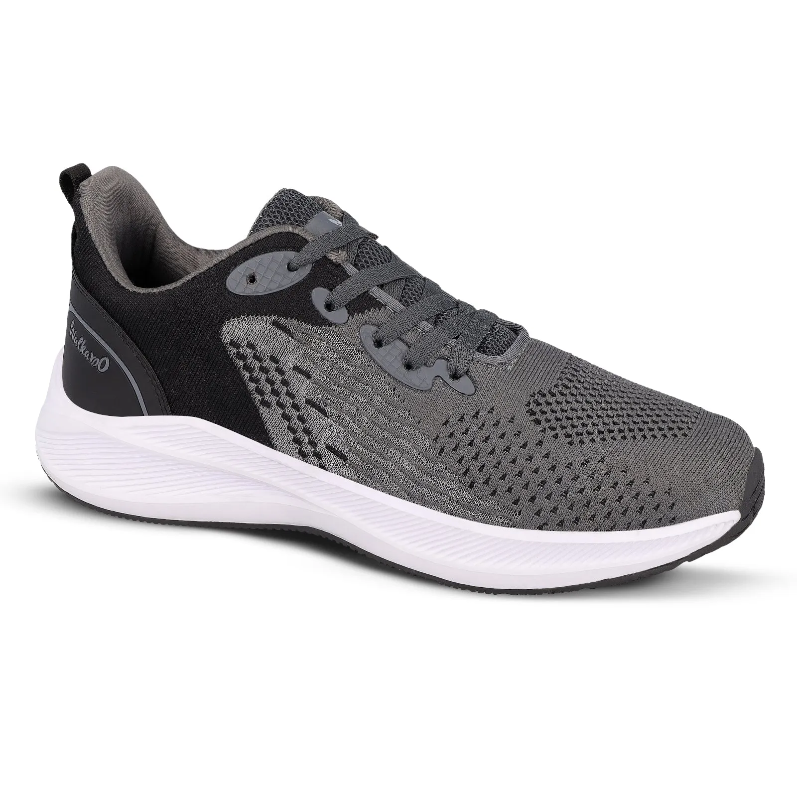 Walkaroo Men walking  Shoes - WS9544 Black Grey