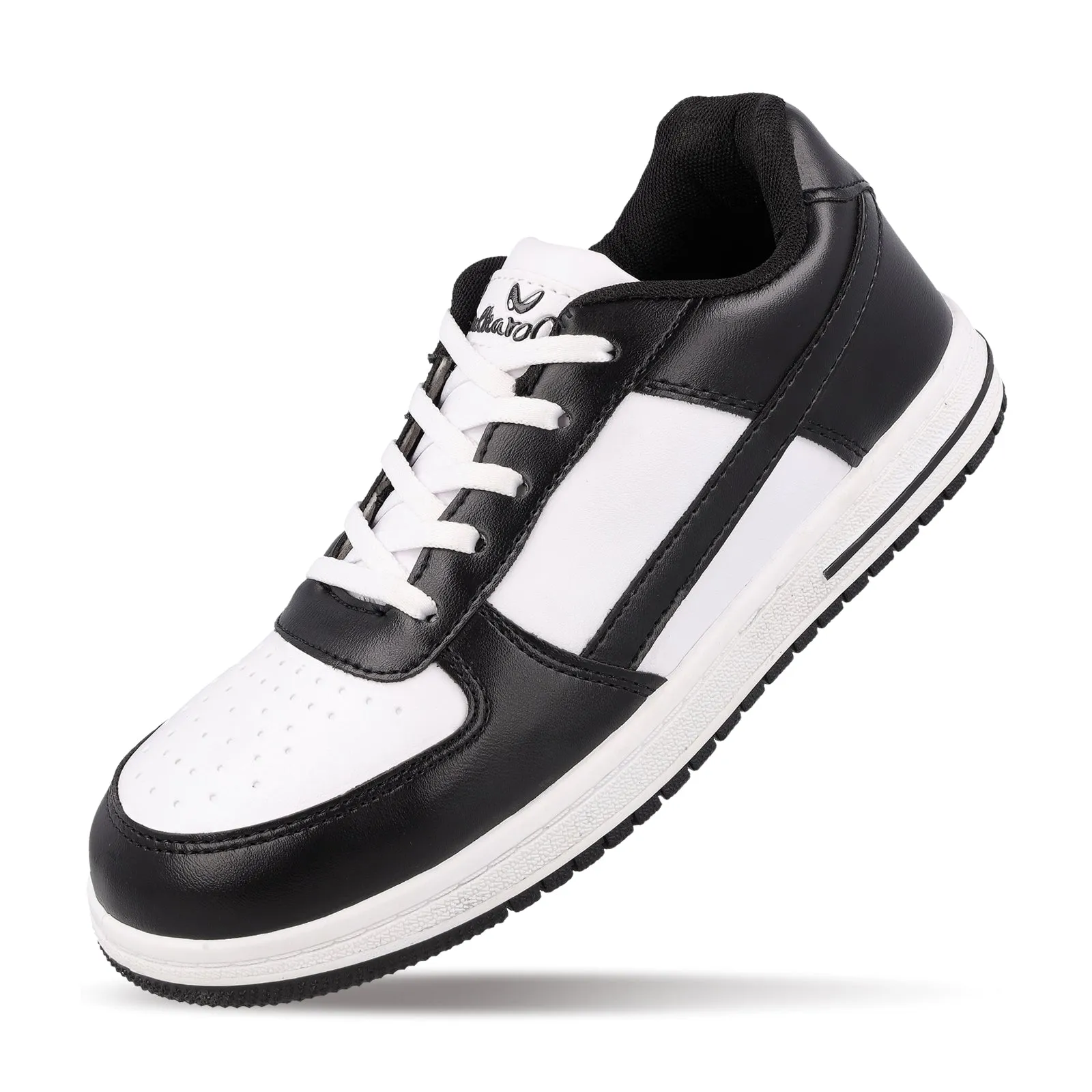 Walkaroo Men Walking Shoes - WY3335 Black white