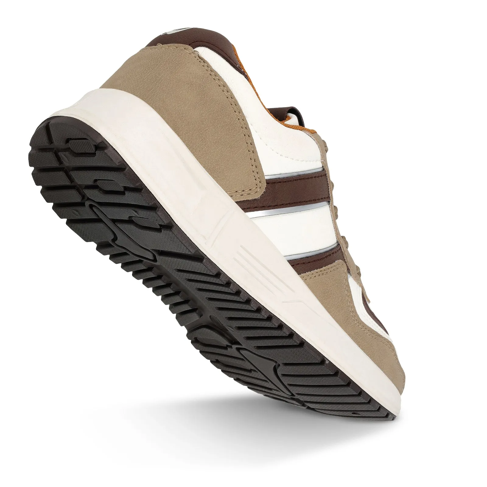 Walkaroo Mens Casual Shoes - WY3340 White Tan