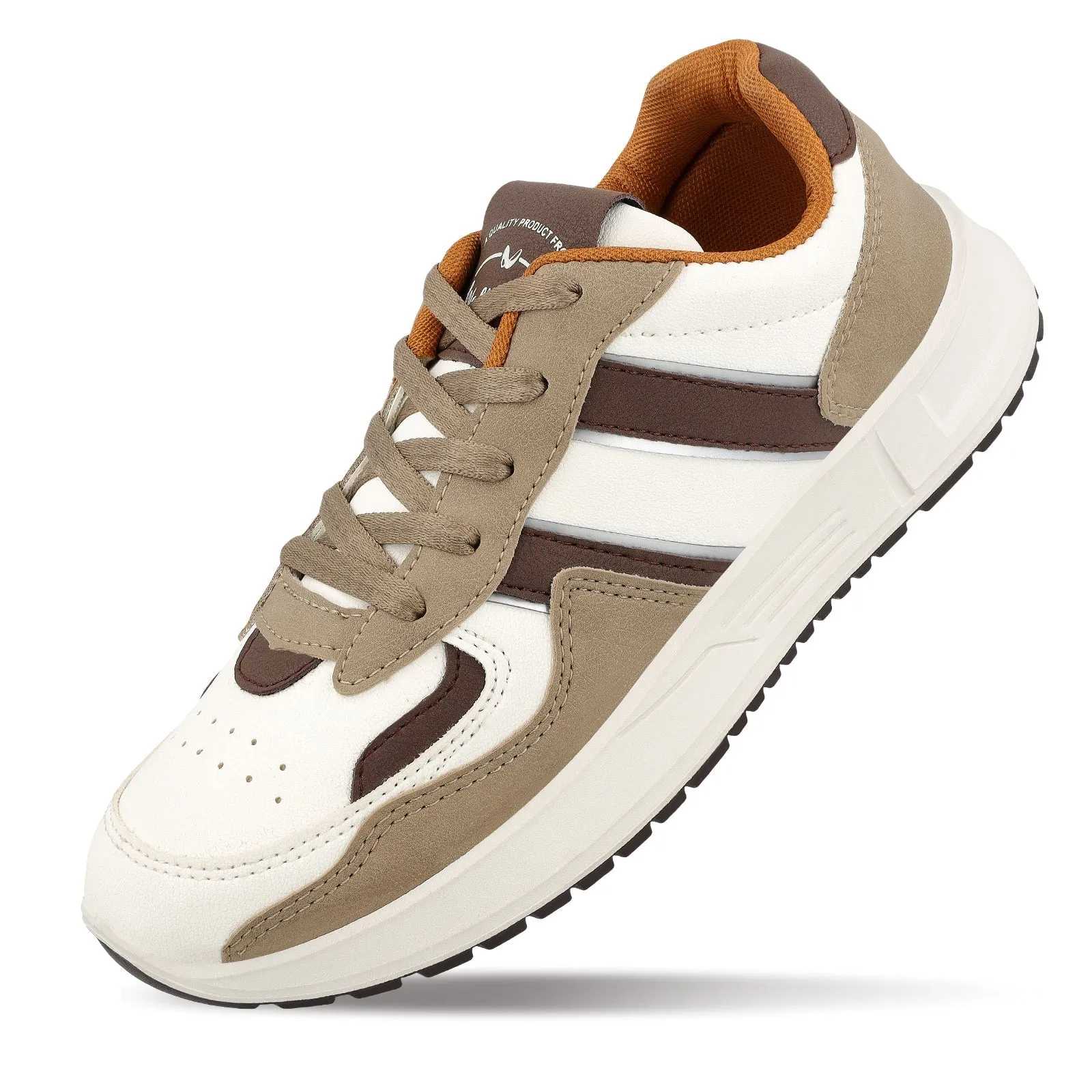 Walkaroo Mens Casual Shoes - WY3340 White Tan