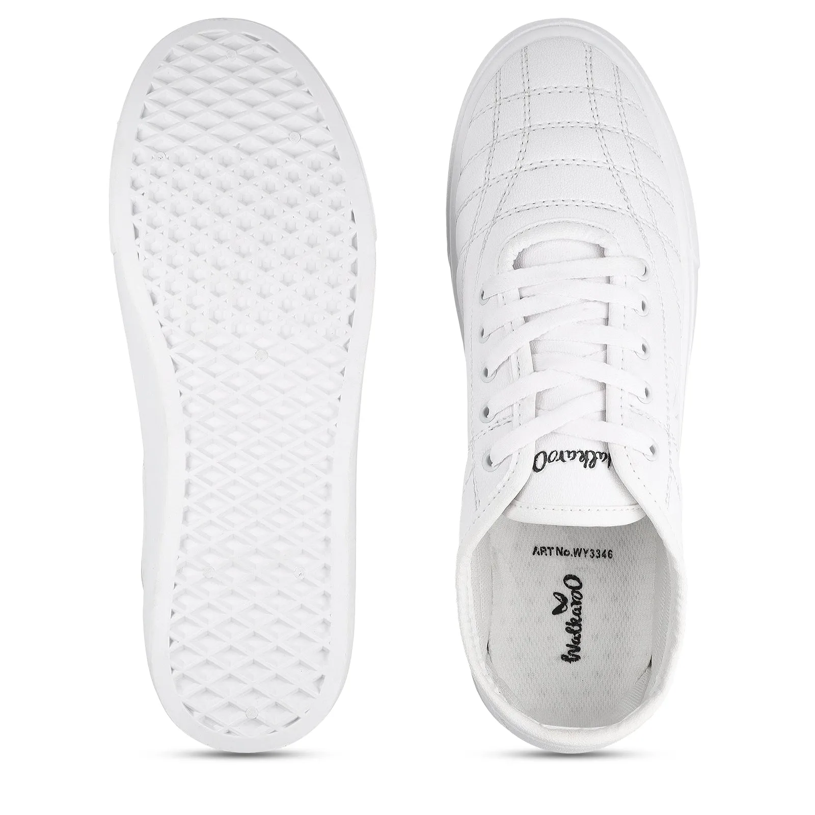 Walkaroo Mens Casual Shoes - WY3346 White