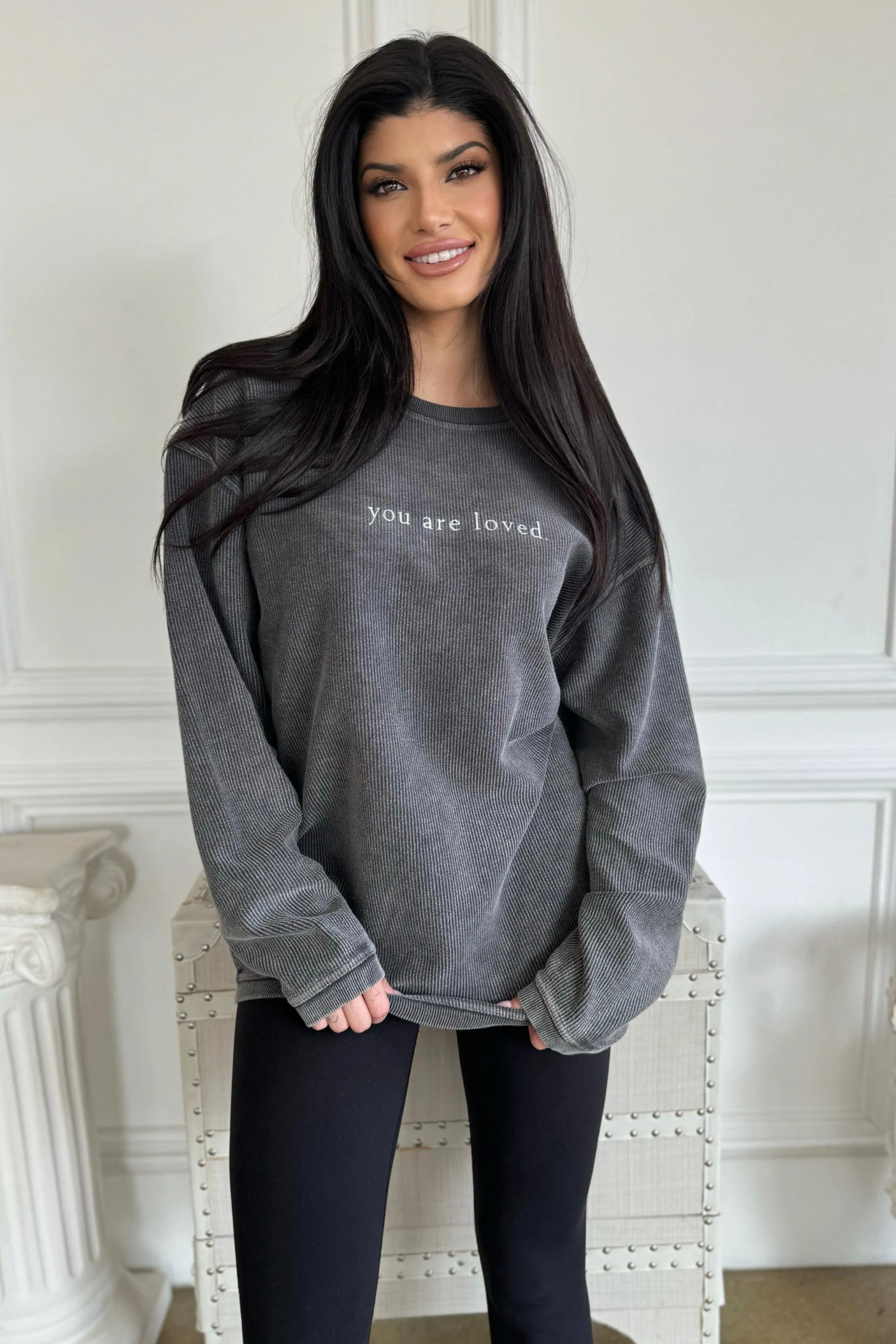 YOU ARE LOVED PULLOVER (PLUS AVAILABLE)